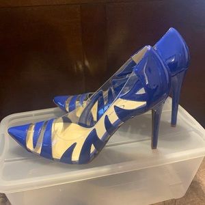 Like new - cobalt blue Jessica Simpson heels